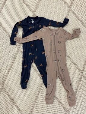 Bundle of Pekkle Kids One-Piece Zip Sleeper Pajamas - 18m